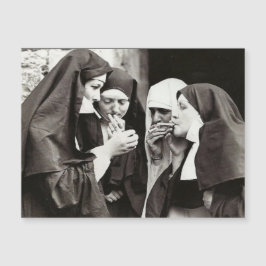 Cartão de FOTO ANTIGA de FREIRAS FUMANDO