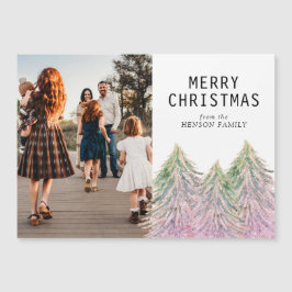 Cartão de Foto Artístico de Árvore de Natal com Aq