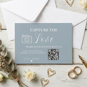 Cartão de Foto com Código QR para Casamento Captur