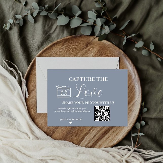 Cartão de Foto com Código QR para Casamento Captur (Criador carregado)