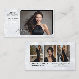 Cartão de Foto com Fundo de Mármore | Mini Cartões
