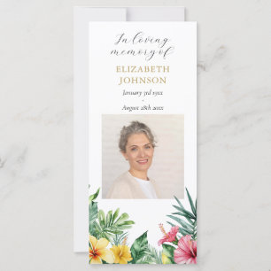 Cartão de Foto com Poema de Oração Memorial de Fun