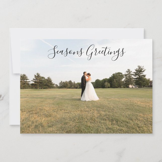 Cartão de Foto com Script de Boas Festas (Frente)