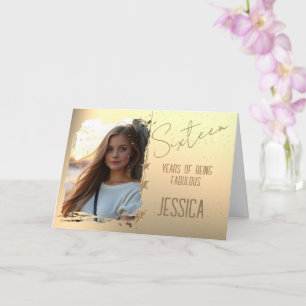 Cartão de Foto de 16 Anos de Idade