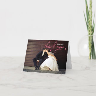 Cartão de Foto de Agradecimento de Casamento MANUS