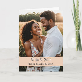 Cartão de Foto de Agradecimento de Casamento Perso
