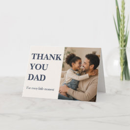 Cartão de Foto de agradecimento moderno ao papai -