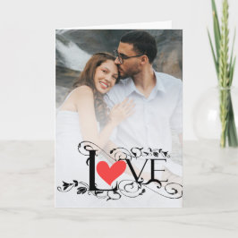 Cartão de Foto de Amor Romântico do Dia dos Namora