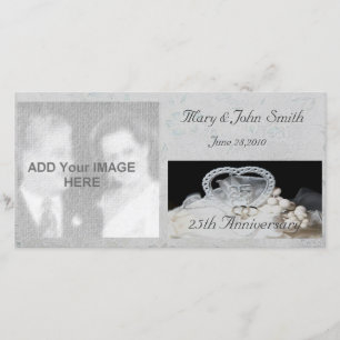 Cartão de Foto de Aniversário de 25 Anos de Casame