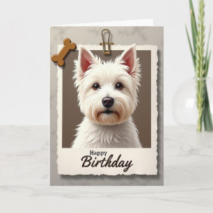 Cartão de Foto de Aniversário de Cachorrinho Fofo