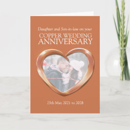 Cartão de foto de aniversário de casamento de 7 an