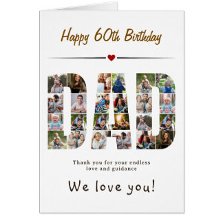 Cartão de Foto de Aniversário de DAD 24