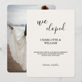 Cartão de Foto de Anúncio de Casamento Luxuoso Mod