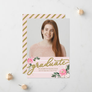 Cartão de Foto de Anúncio de Formatura do Ensino M