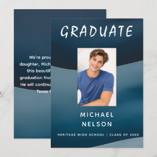 Cartão de Foto de Anúncio de Graduação para Pais O