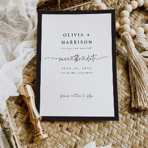 Cartão de Foto de Anúncio de Salvar a Data com Orç