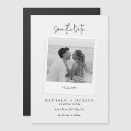 Cartão de Foto de Casal Casamento Salve a Data Mag
