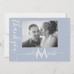 Cartão de Foto de Casal de Noivos Agradecendo com 