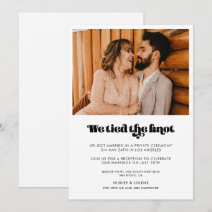 Cartão de foto de casamento com letra vintage retr