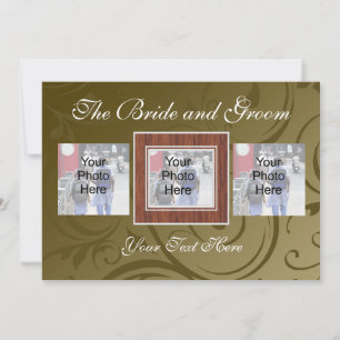 Cartão de Foto de Casamento Personalizado