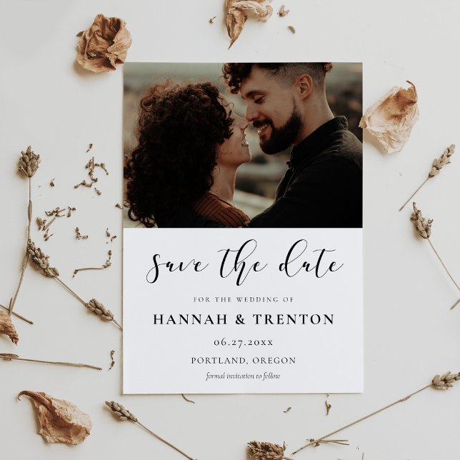 Cartão de foto de design simples e elegante (Criador carregado)