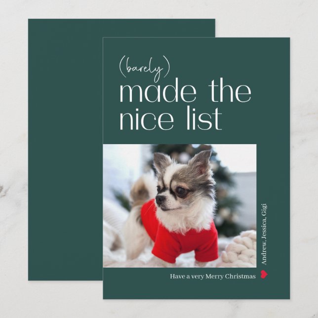 Cartão de Foto de Férias Colorido Editável Mal Fei (Frente/Verso)