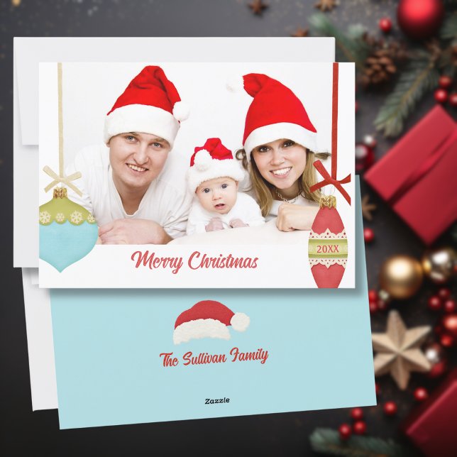 Cartão de foto de férias com vibe retrô (Criador carregado)