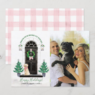 Cartão de Foto de Férias do Golden Retriever