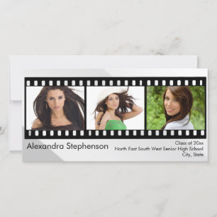 Cartão de Foto de Formatura em Faixa de Filme