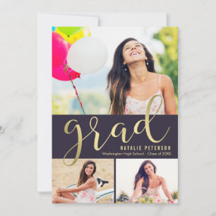 Cartão de Foto de Graduação Graceful Glow COR EDIT