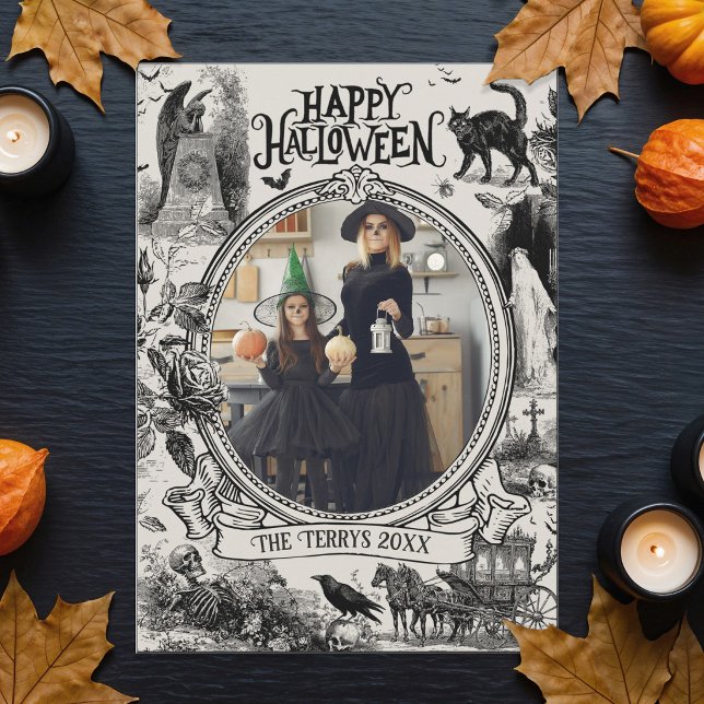 Cartão de Foto de Halloween (Criador carregado)