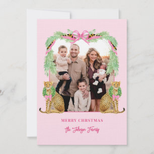 Cartão de Foto de Leopardo de Natal Grandmillennia