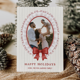 Cartão de Foto de Natal com Moldura Entalhada + Ar