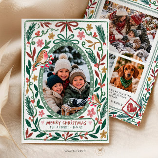 Cartão de Foto de Natal da Família Convite Caprich