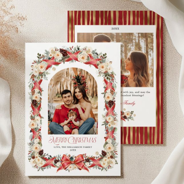 Cartão de Foto de Natal Grandmillennial (Grandmillennial Christmas Photo Card)