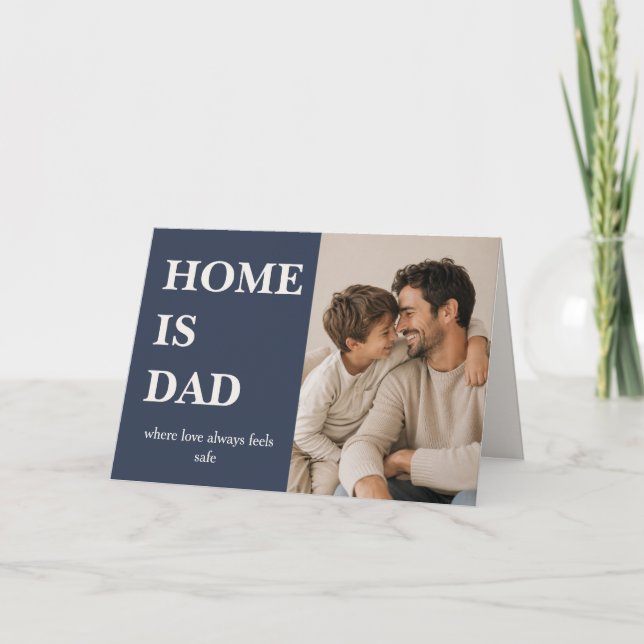 Cartão de Foto de Papai para Casa Moderna - Dia do (Frente)