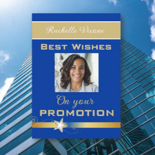 Cartão de Foto de Parabéns pelo Promoçāo