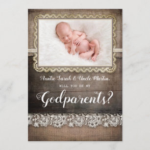 Cartão de Foto de Proposta de Padrinhos