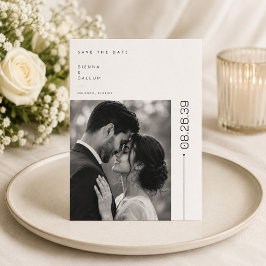 Cartão de Foto de Salvar a Data de Casamento Edito