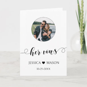 Cartão de foto de votos de casamento minimalista p