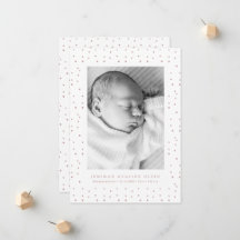 Cartão de Foto do Anúncio de Nascimento de Bebê co