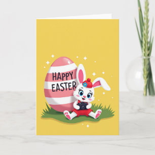 Cartão de Foto do Coelho da Feliz Primavera