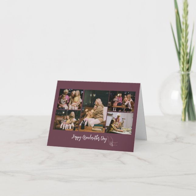 Cartão de Foto do Dia da Vovó Feliz (Frente)