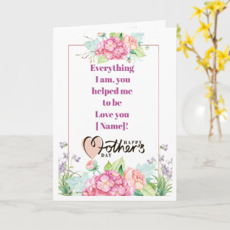 Cartão de Foto do Dia das Mães com Nome e Floral E