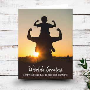 Cartão de Foto do Dia dos Pais Avô Mais Incrível d