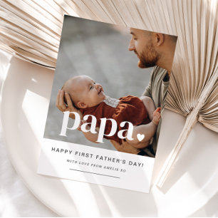 Cartão de Foto do Primeiro Dia dos Pais - Papai Co
