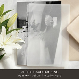 Cartão de Foto e Detalhes para Convite de Vellum