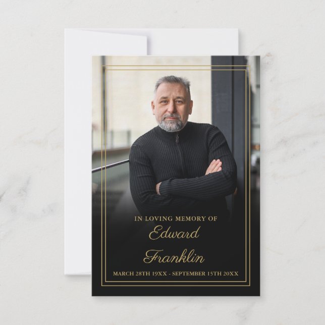 Cartão de Foto e Oração de Celebração de Vida Fune (Frente)