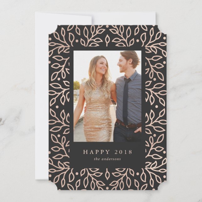 Cartão de Foto Feliz Ano Novo 2018 (Frente)