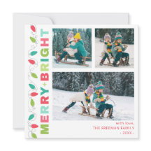 Cartão de Foto Luzes Coloridas Alegre + Brilhante